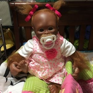 Ooak reborn baby orangutan monkey